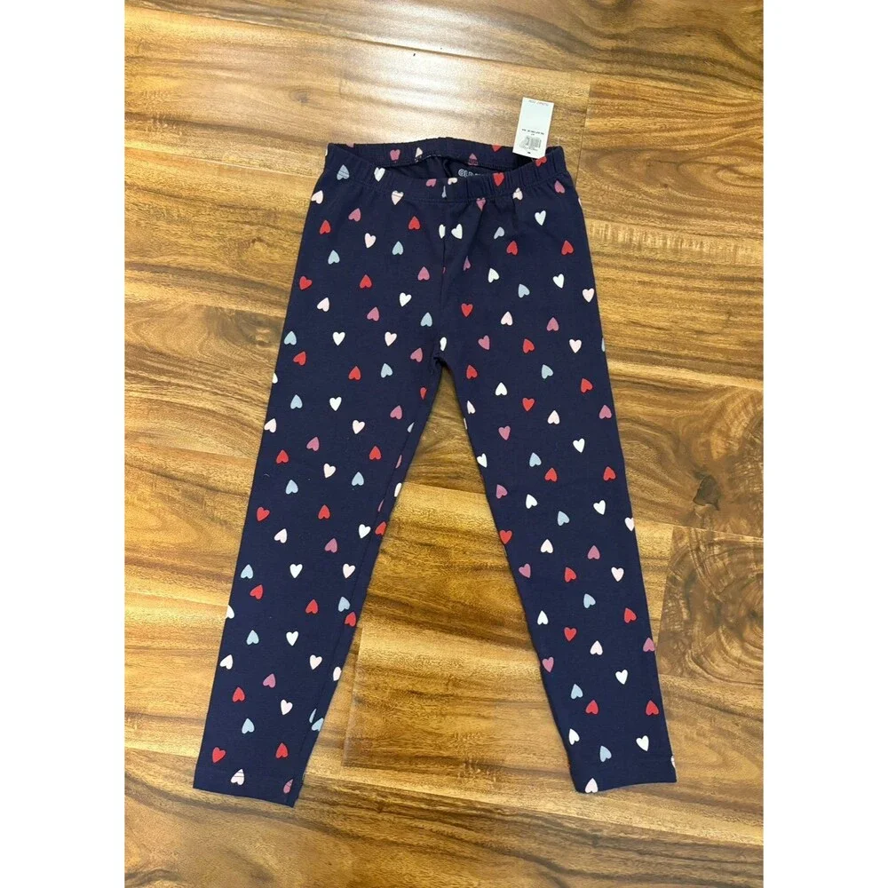 NWT/NWOT Girls Leggings, Old Navy and Carters, Navy, Pink, Hearts, Size 4T